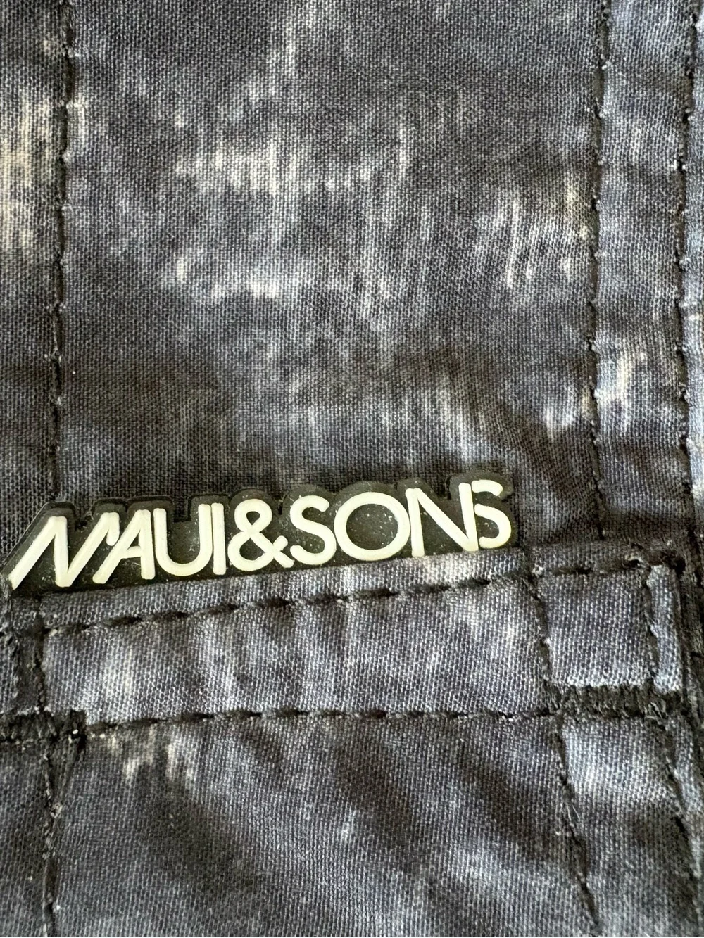Maui And Sons Boardshirts Charcoal Black W/ Pink Sharks 4 Way Stretch Size 34